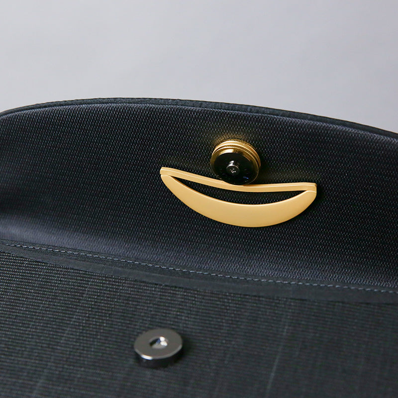 ホースヘアフォーマルバッグ<慶弔兼用ゴールド金具付き/横長タイプ>