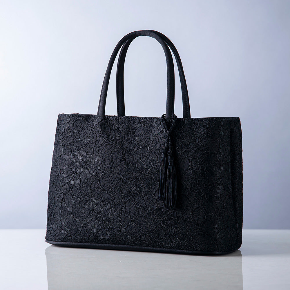 タッセル付きコードレース二層式バッグ M