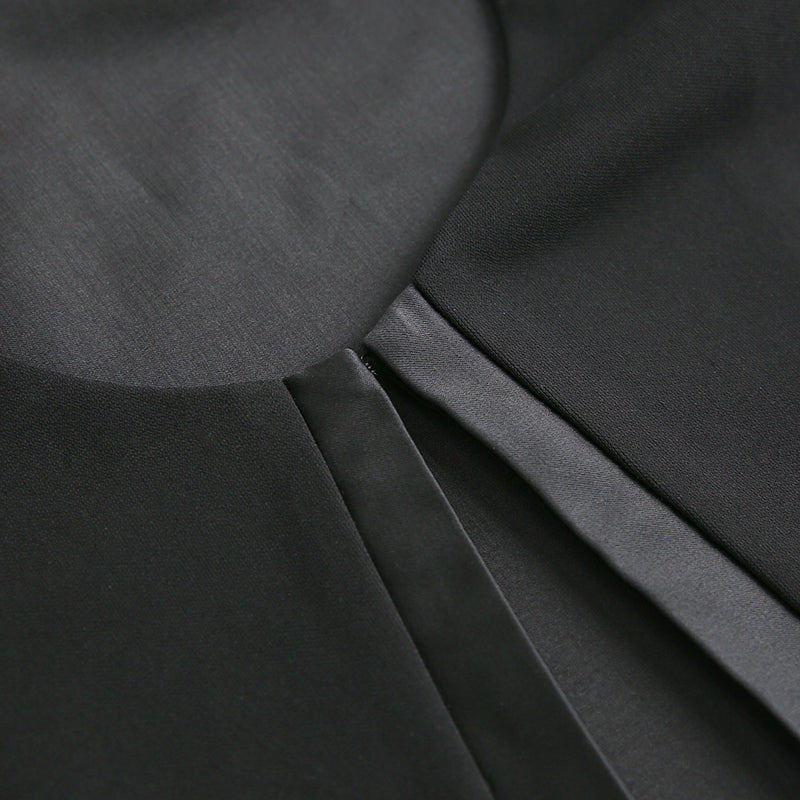 Satin switching formal cape
