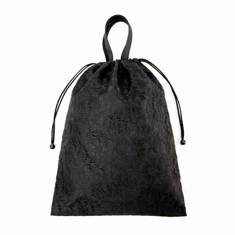 drawstring lace handbag