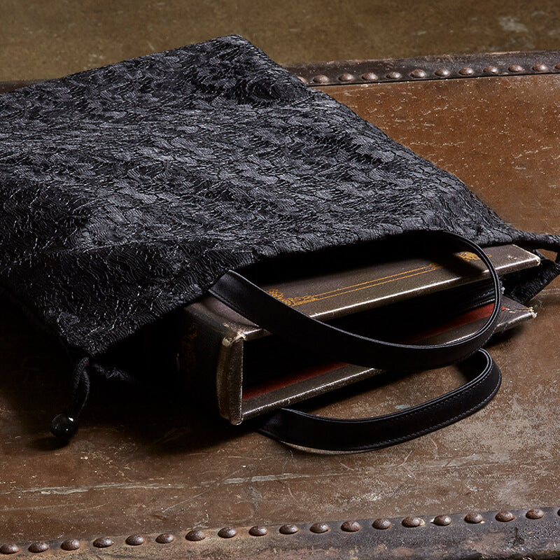 drawstring lace handbag