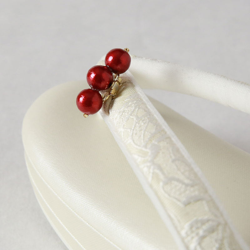 3粒コットンパール|小砂モデル 岩佐オフィシャルショップ<フォーマルバッグ・和装バッグ・草履>【公式サイト】