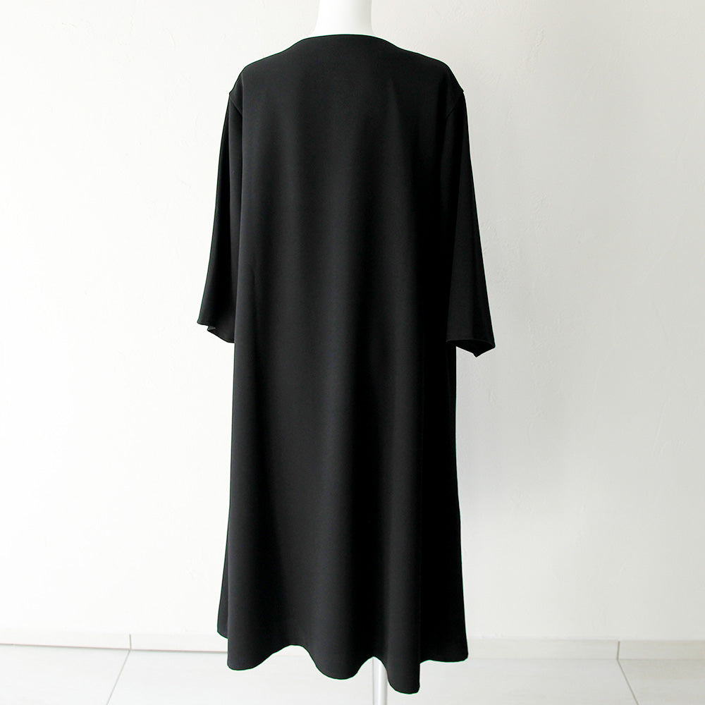 Tuck design loose front opening dress