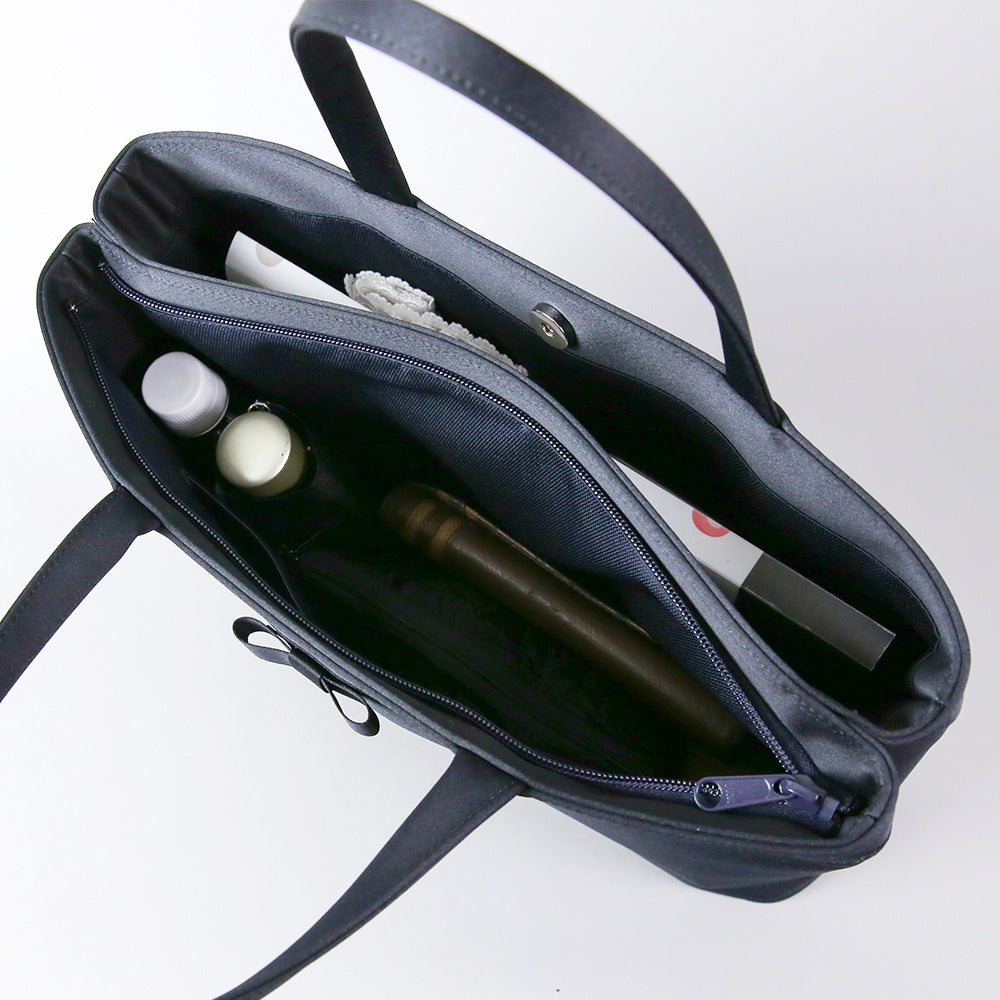 【A4サイズ対応】お受験濃紺二層式トートバッグ