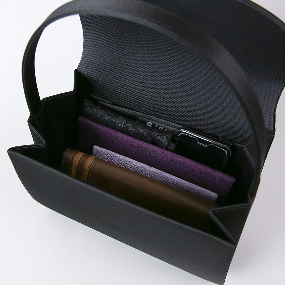 Cord embroidery formal bag with built-in magnet