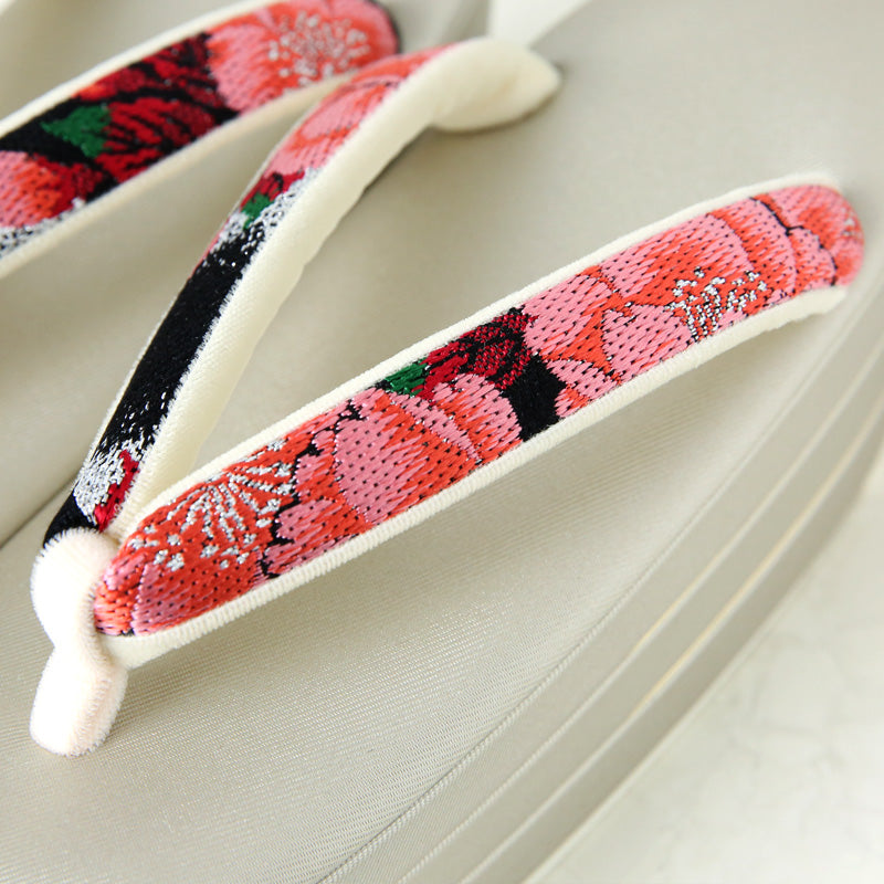 振袖用草履バッグセット 「八重桜重ね」