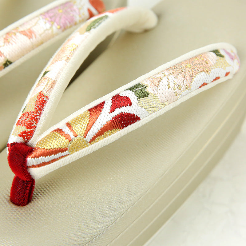 振袖用草履バッグセット 「桜花組亀甲」