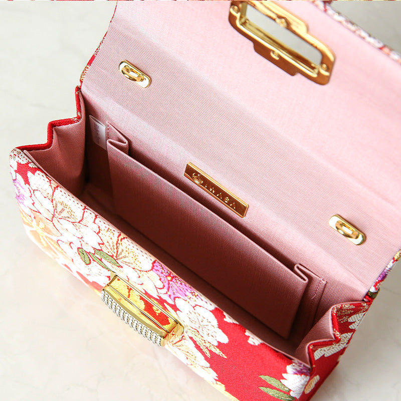 振袖用草履バッグセット 「桜花組亀甲」