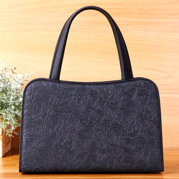 【現品限り／限定商品】シルク印伝がま口バッグ