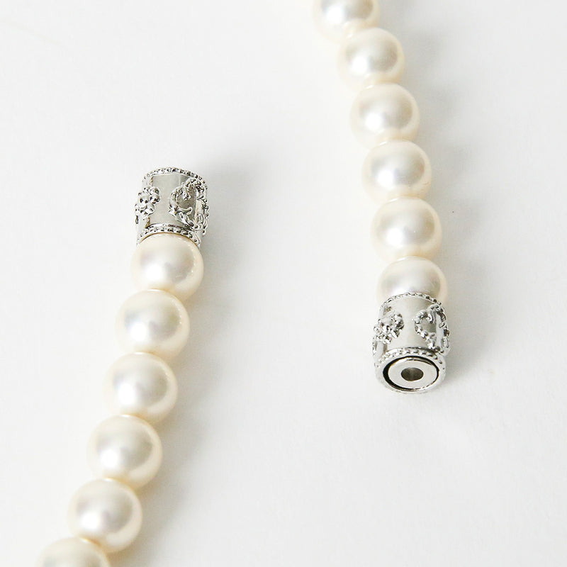 [Great set discount when purchased with bag or sandals] Formal necklace and earrings set《8mm beads/42cm》 