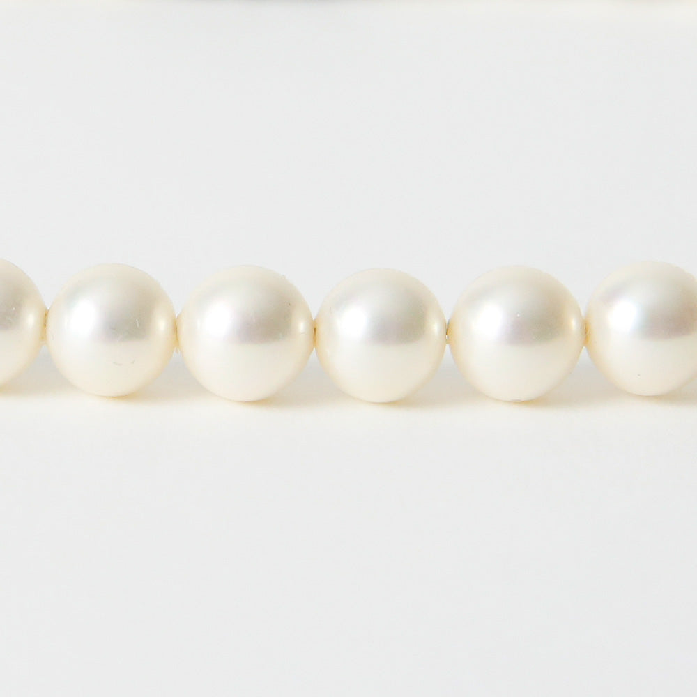 [Magnetic specifications] Shell pearl necklace/earring set《8mm beads/42cm》