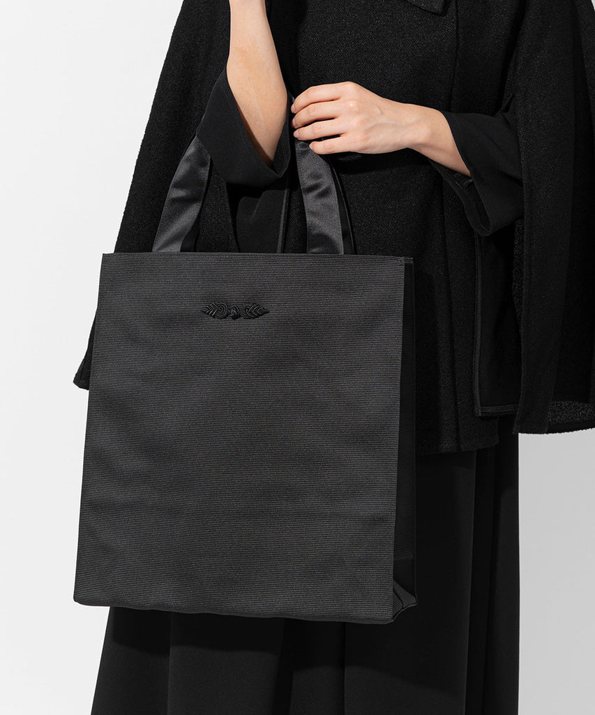 Ribbon motif grosgrain handbag