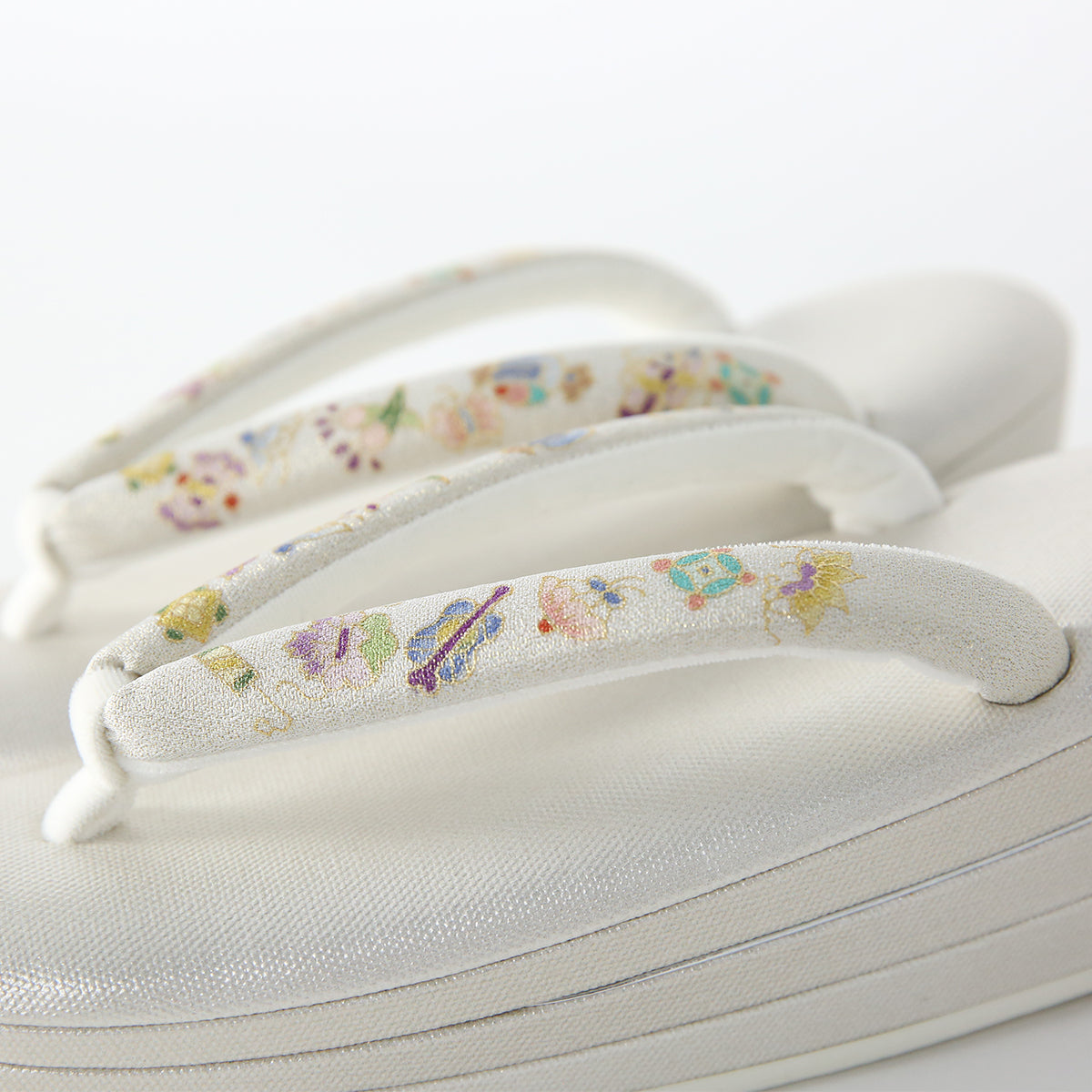 Sandals | Kyoto Yuzen thongs with three layers