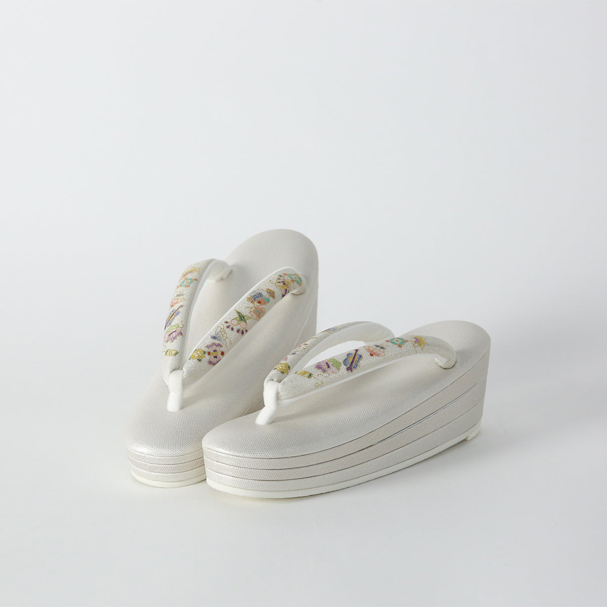 Sandals | Kyoto Yuzen thongs with three layers