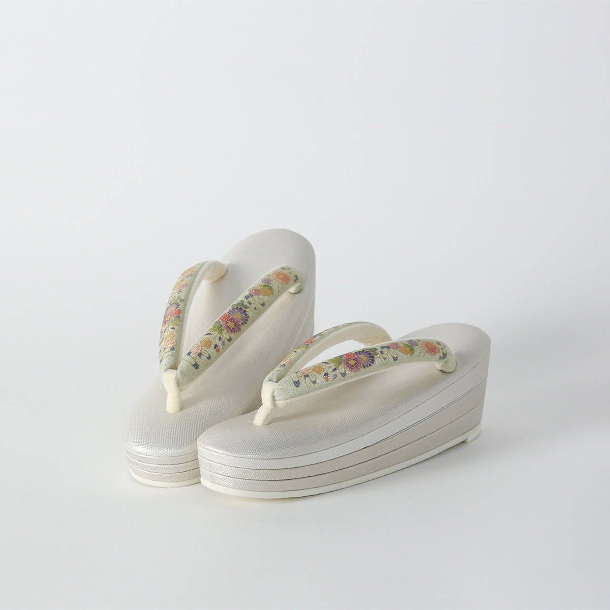 Sandals | Kyoto Yuzen thongs with three layers