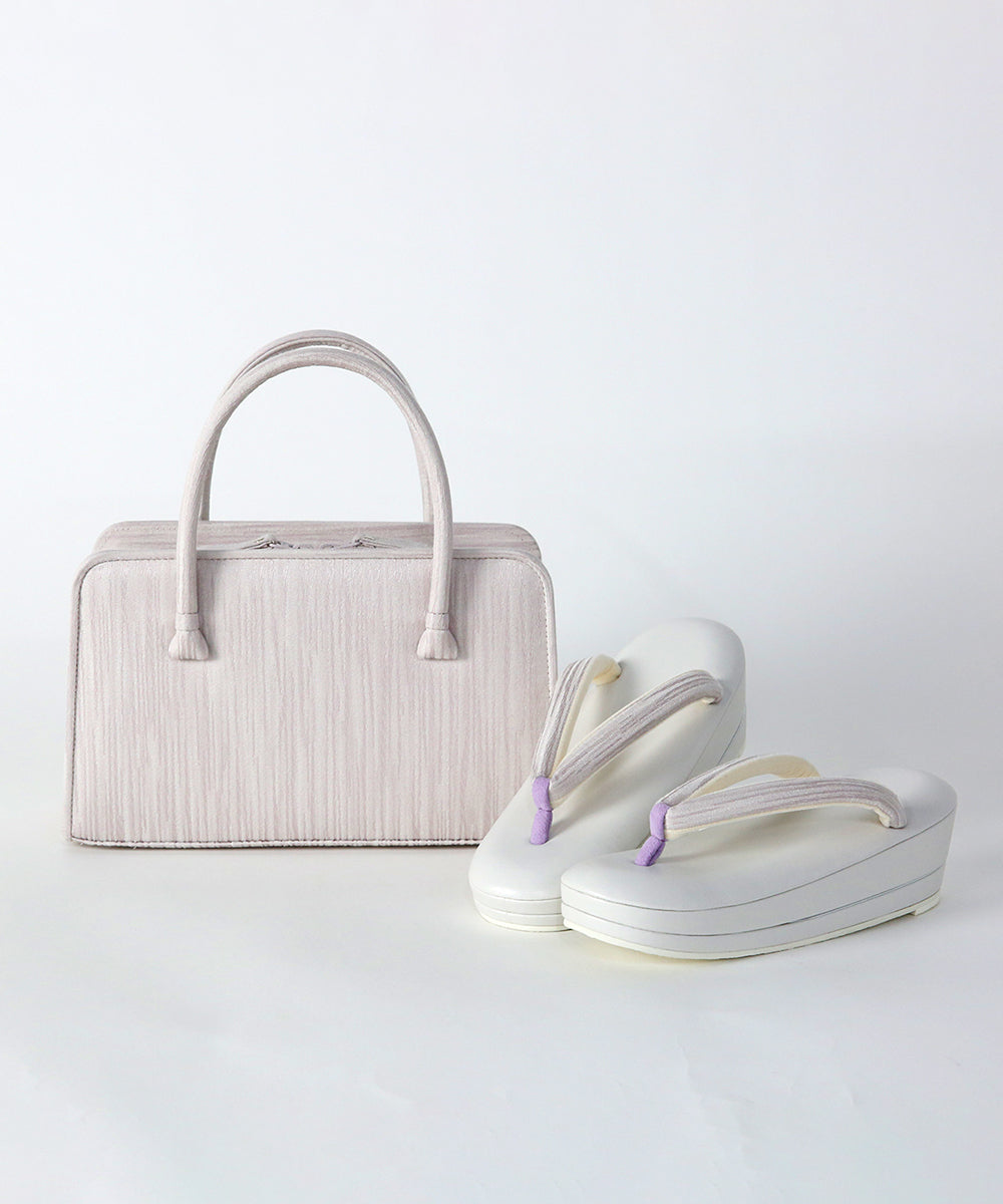 尾州織　撥水利休バッグ＆草履セット