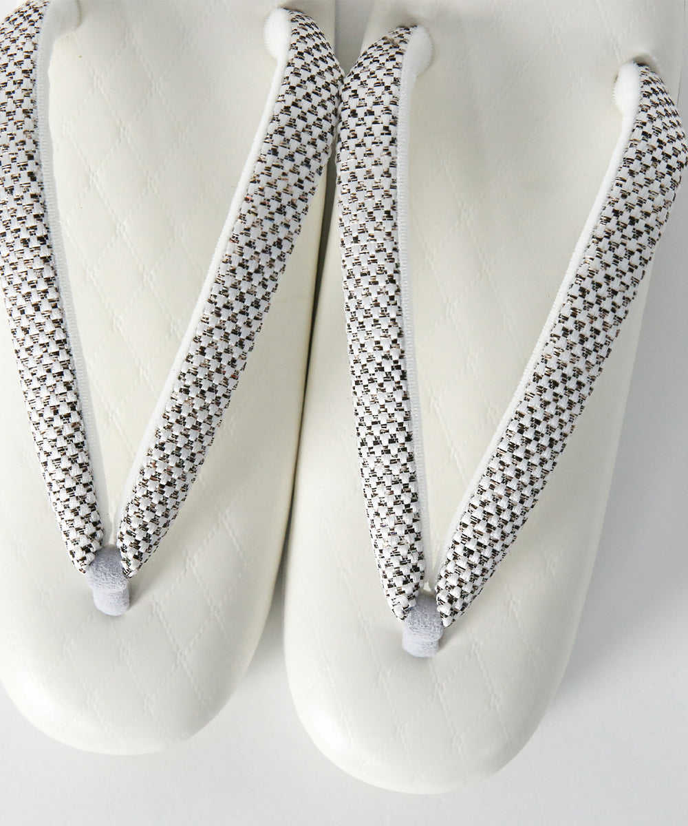 草履｜IWASA×カレンブロッソ　キルト柄　博多織鼻緒