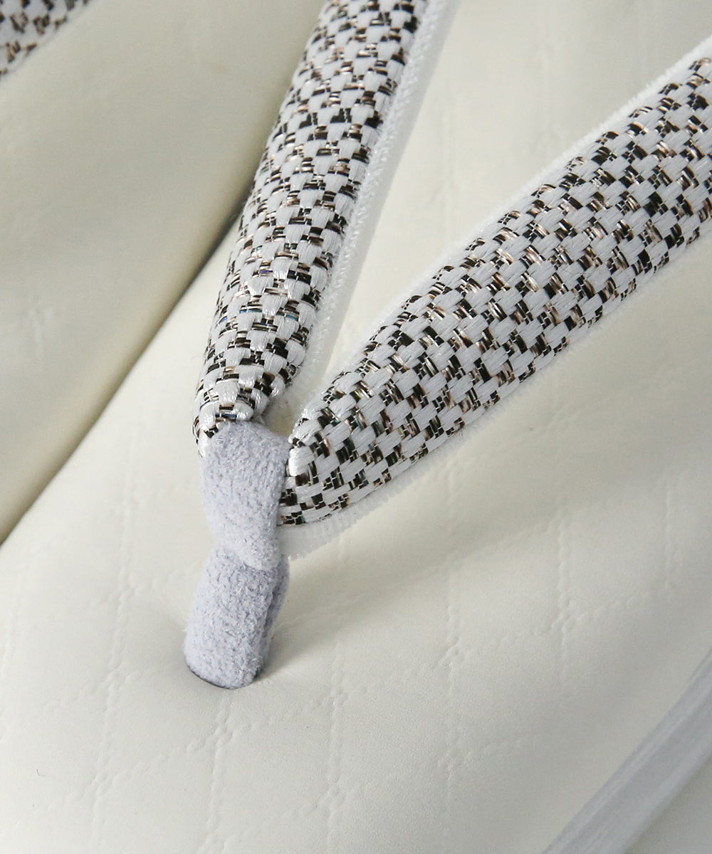 草履｜IWASA×カレンブロッソ　キルト柄　博多織鼻緒