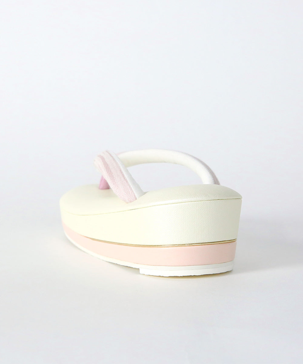 即納品｜草履｜IWASA × すなお 尾州織鼻緒　紅鶴-FLAMINGO-