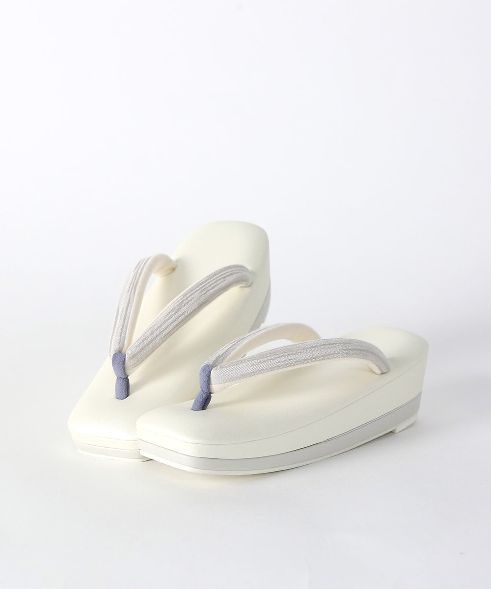 即納品｜草履｜IWASA × すなお 尾州織鼻緒　銀嶺-GINREI-