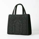 Inner magnetic cord embroidery tote formal bag