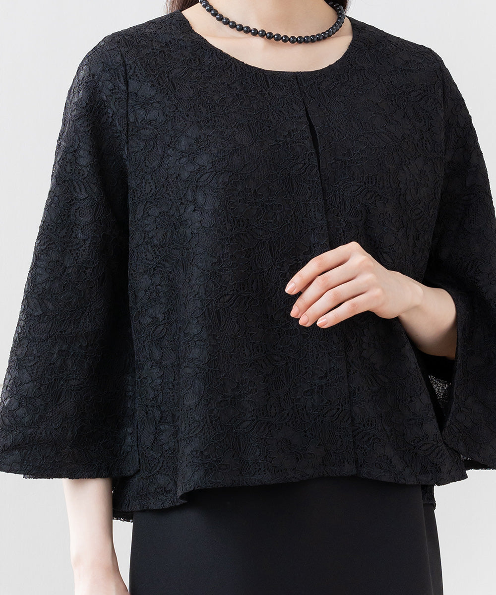 【バッグまたは草履と同時購入でお得なセット割】総レースフォーマルケープ