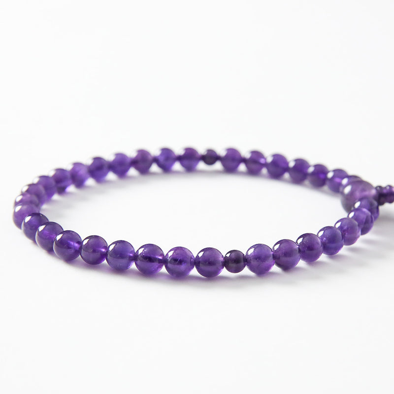 &lt;For women&gt; Natural stone genuine amethyst prayer beads