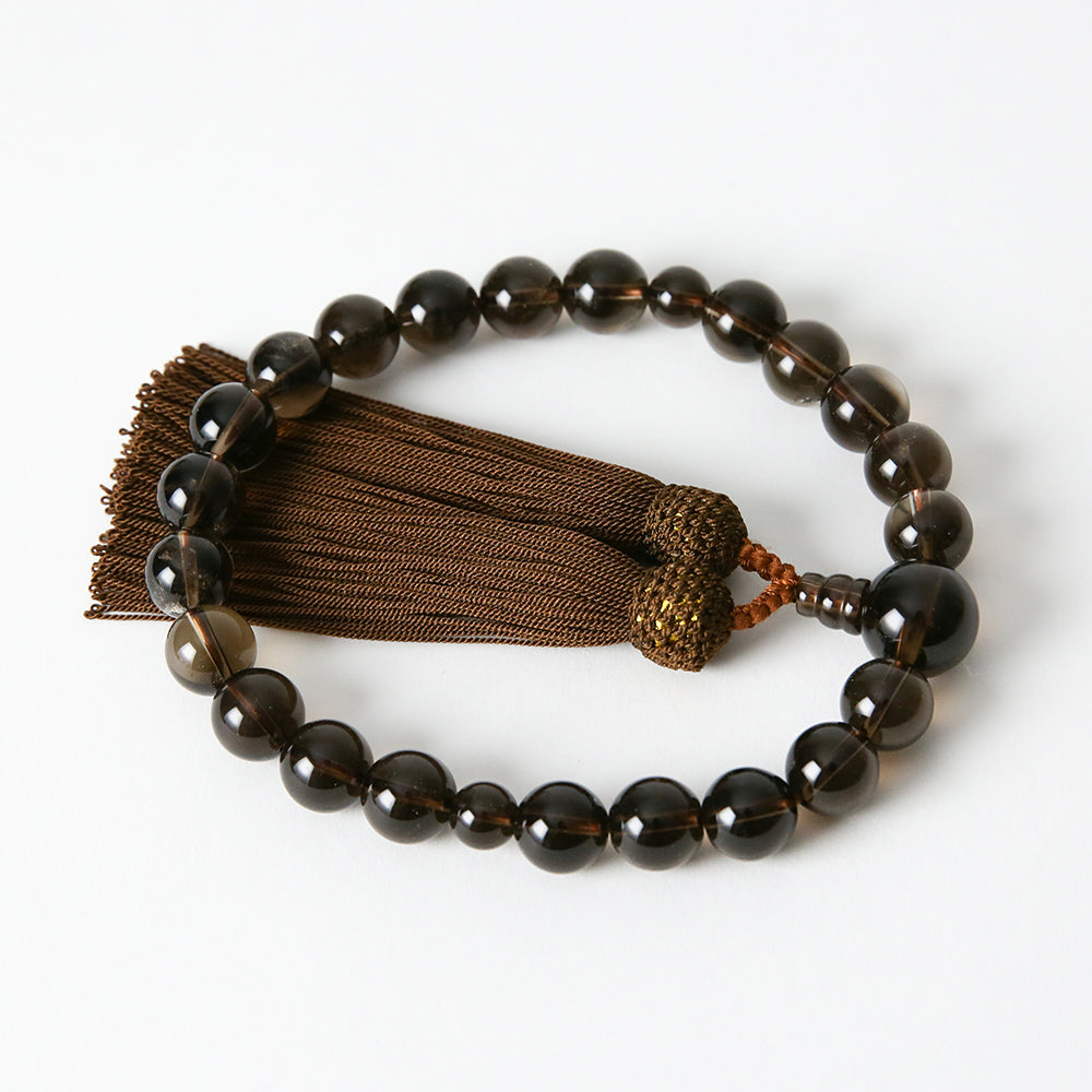 &lt;For men&gt; Natural stone brown crystal prayer beads