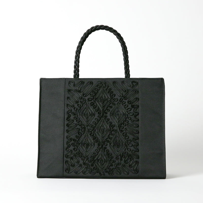 cord embroidery braid handbag
