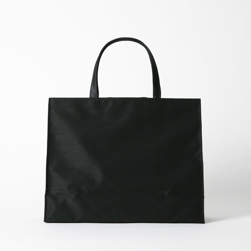 [A4 compatible] Black shantung ribbon accent sub bag