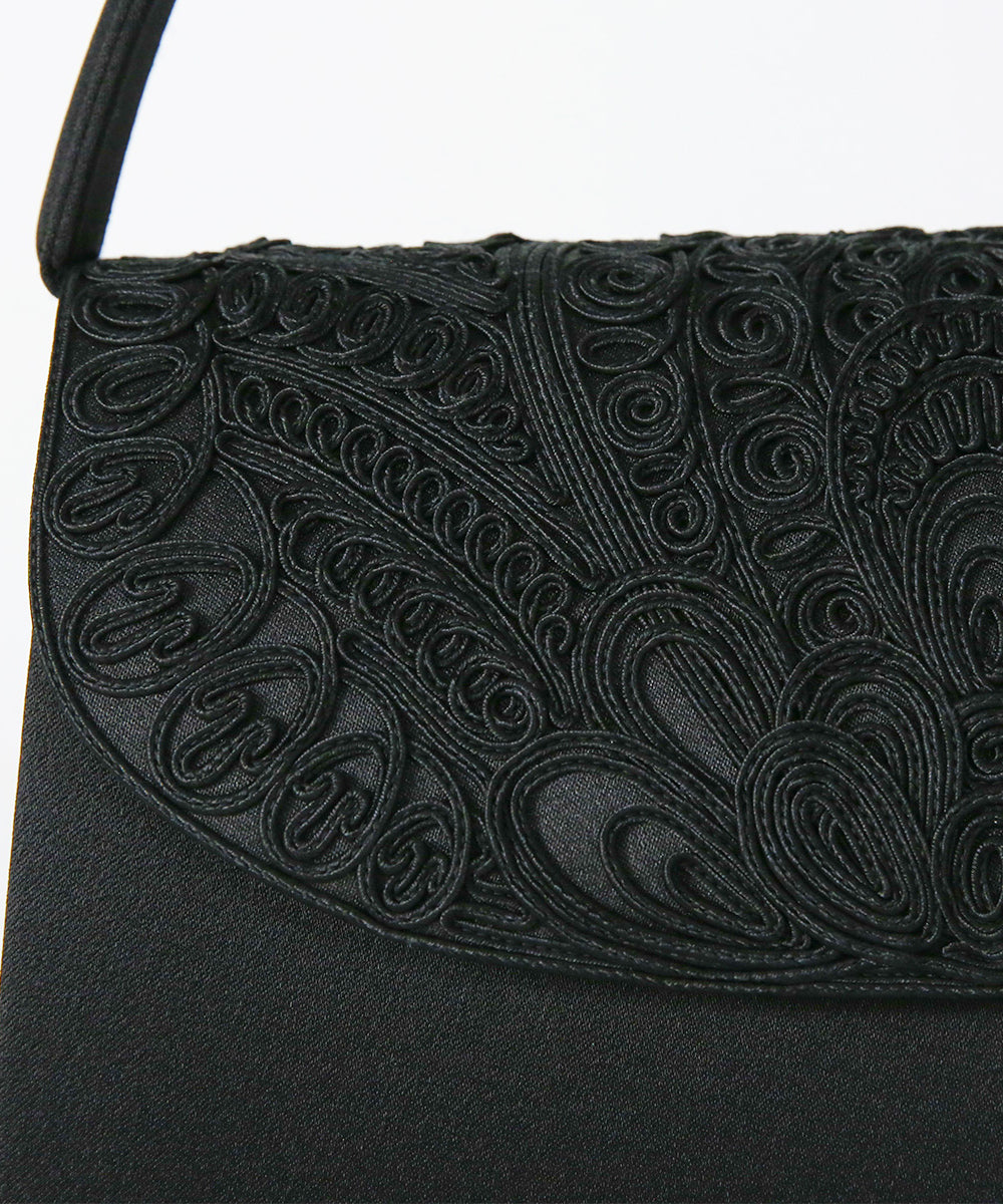 Cord embroidery formal bag &amp; handbag set