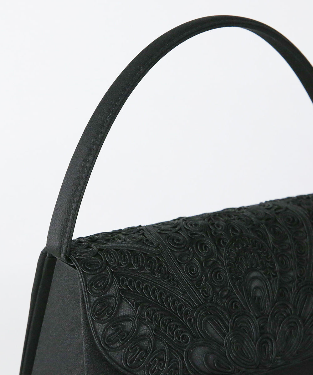 Cord embroidery formal bag &amp; handbag set