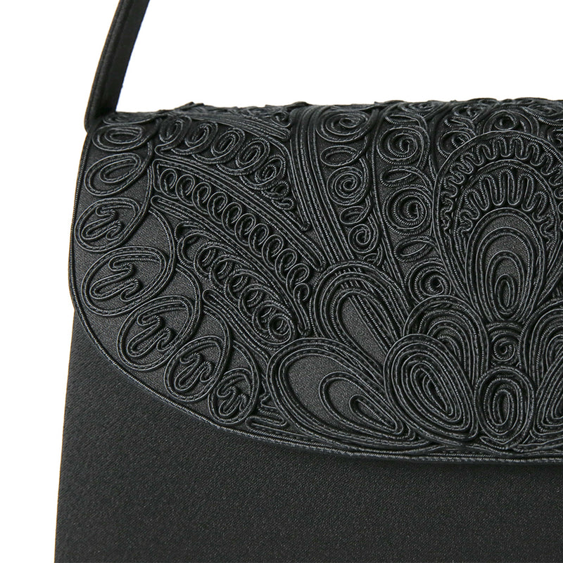 Cord embroidery formal bag &amp; handbag set