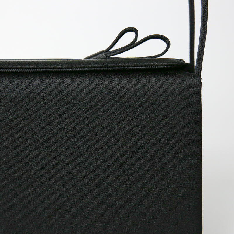 Ribbon design top opening formal bag
