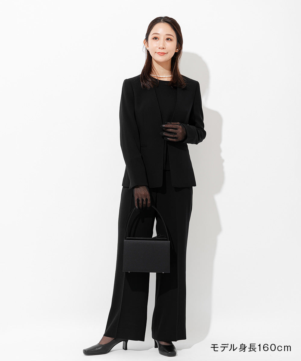 リボンデザイン上部開閉フォーマルバッグ