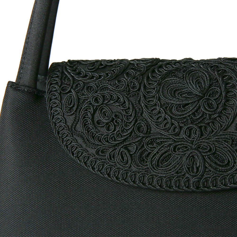 NORMAKAMALI 　ポーチ　パーティーバック　刺繍　黒　スエード 3way刺繍レースクラッチバッグ 結婚式｜パーティーバッグ
