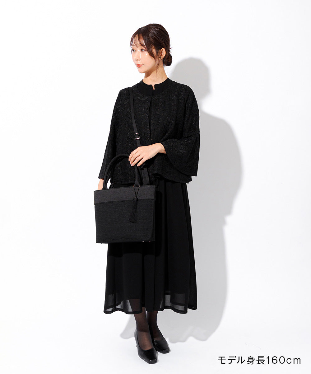 タッセル付き米沢織トートバッグ