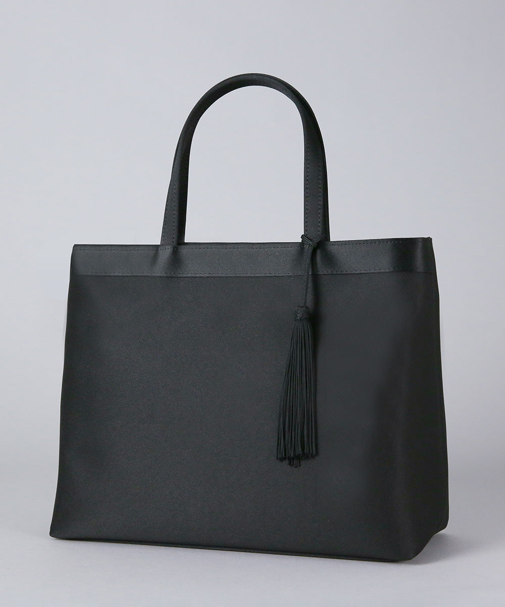 Satin switching formal tote bag/with tassel