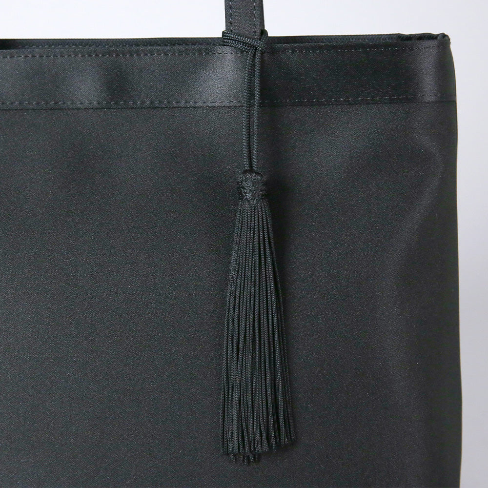 Satin switching formal tote bag/with tassel