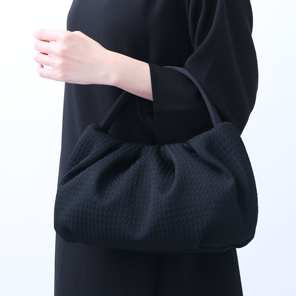 Yonezawa woven one handle soft formal bag