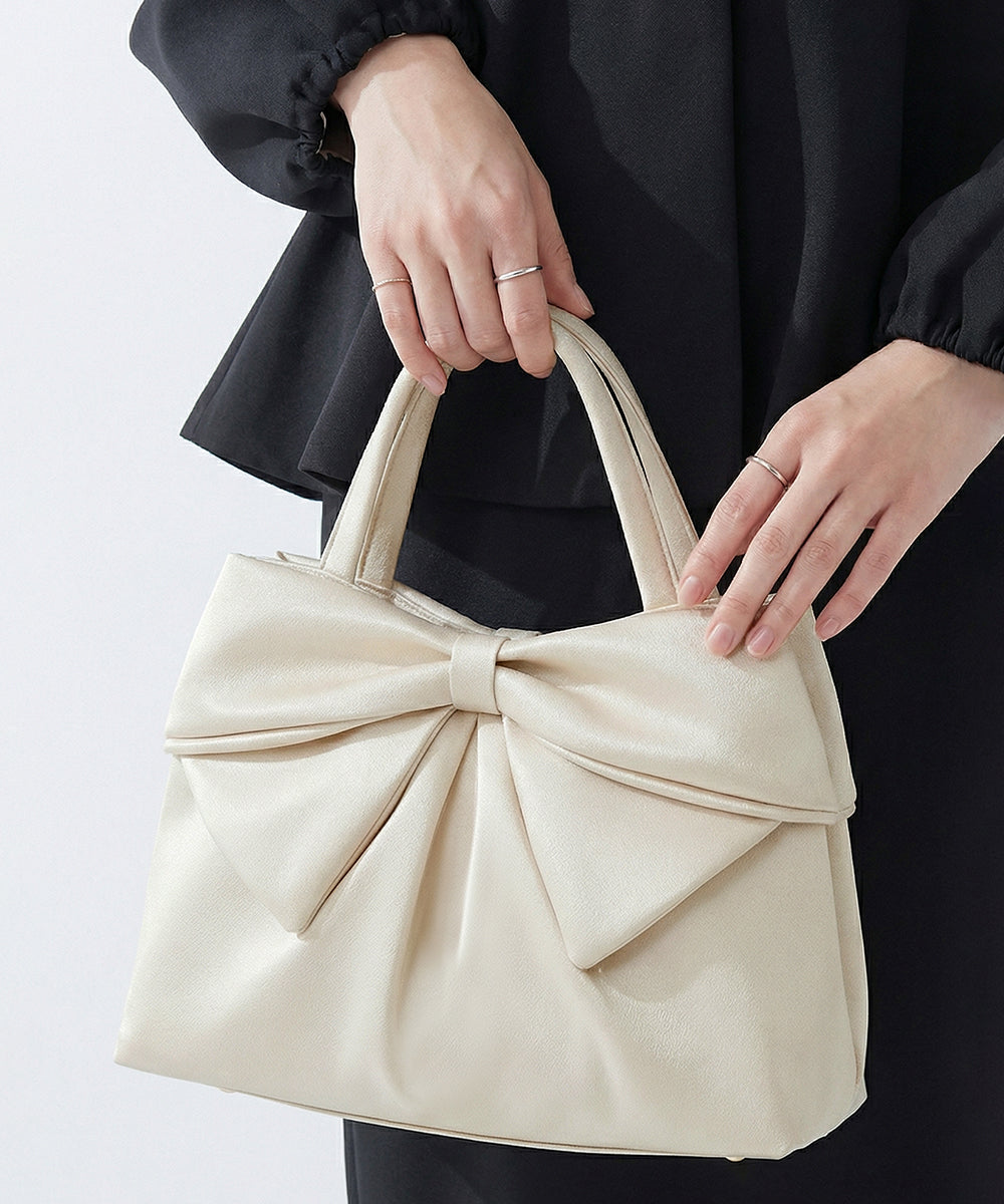 両面リボンカラーソフトバッグ