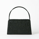 Cord embroidery top closure formal bag