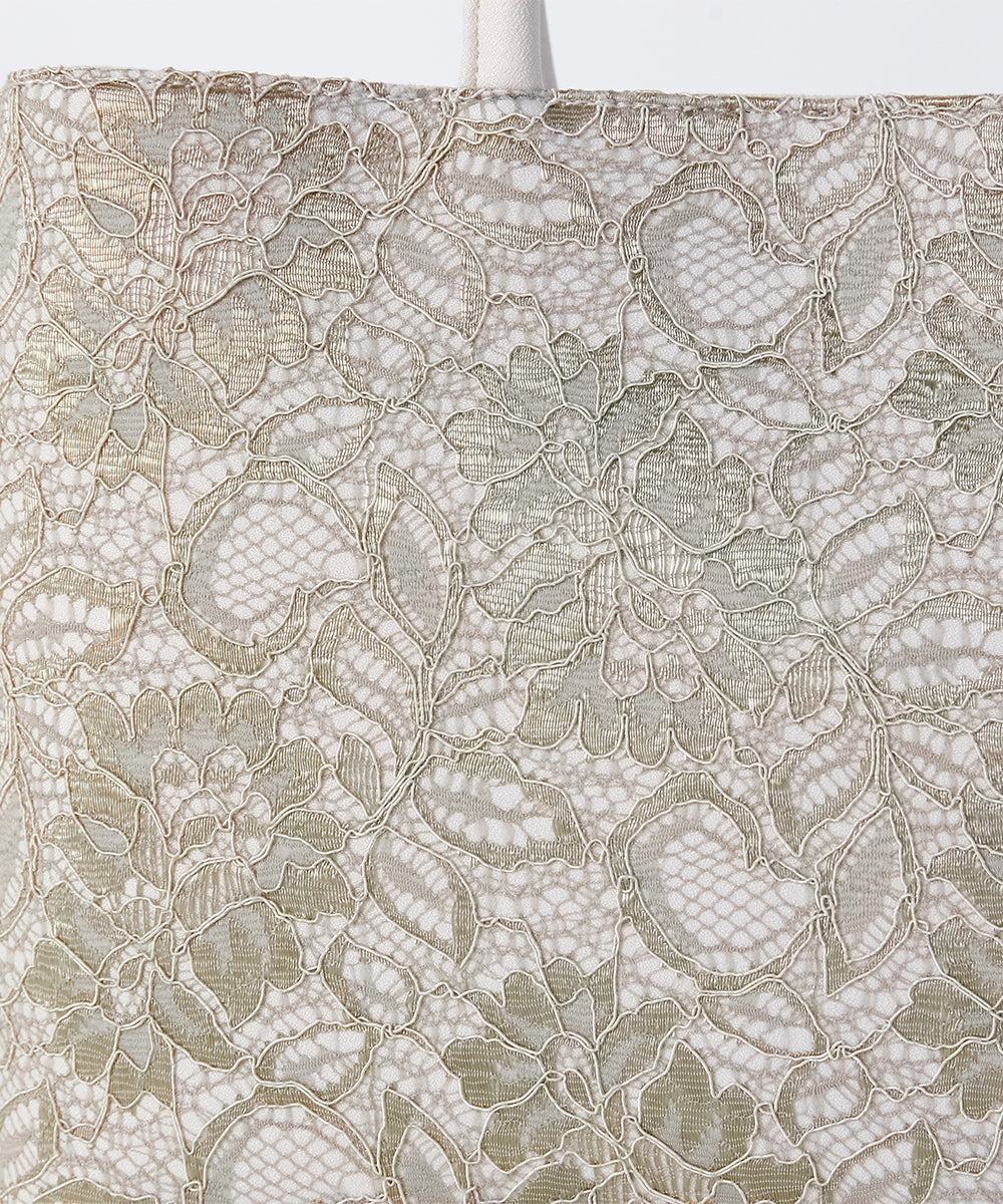 Color code lace double layer bag