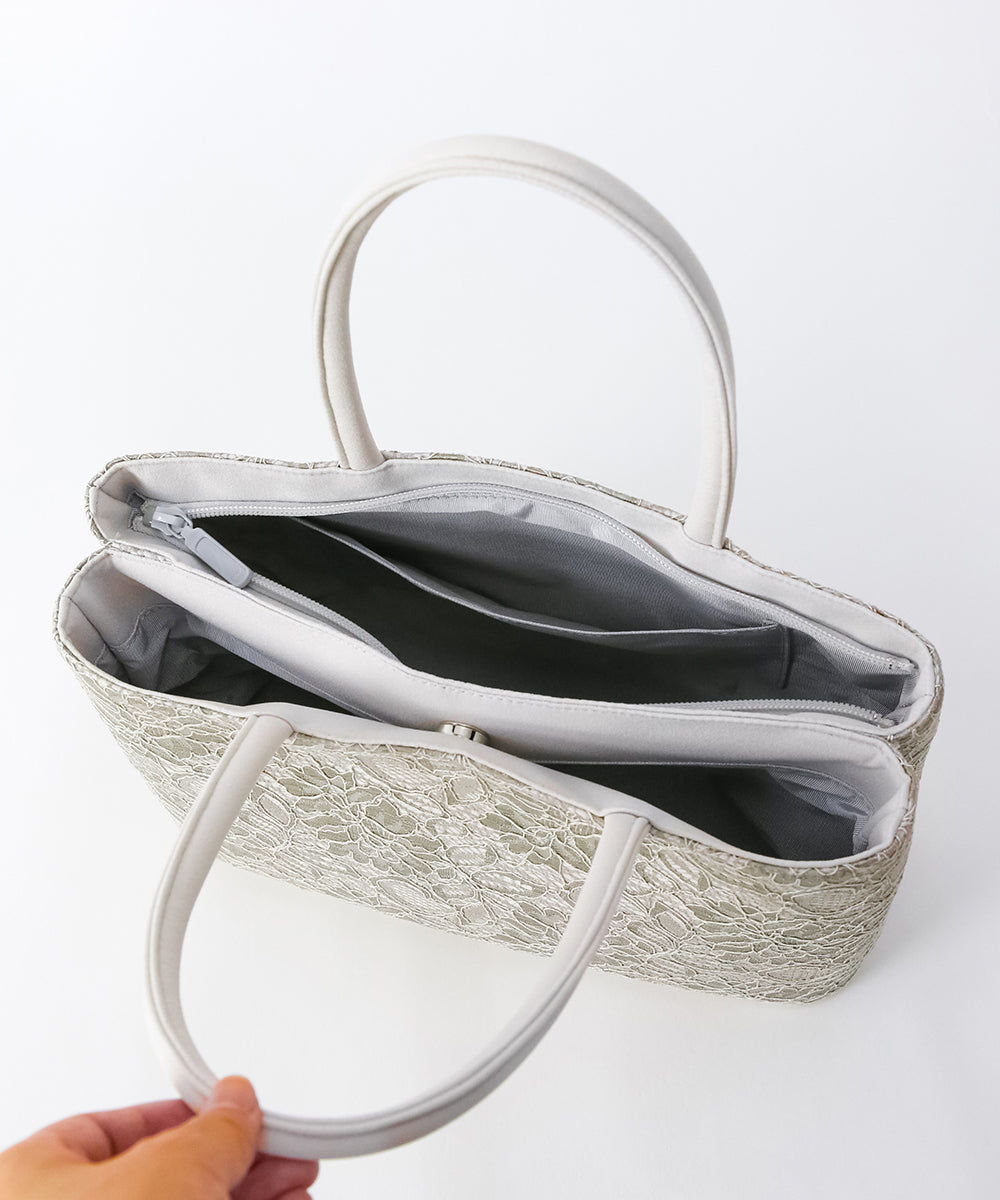 Color code lace double layer bag