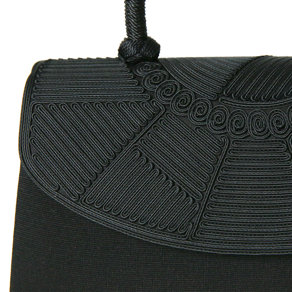 コード刺繍デザイン米沢織編み手フォーマルバッグ