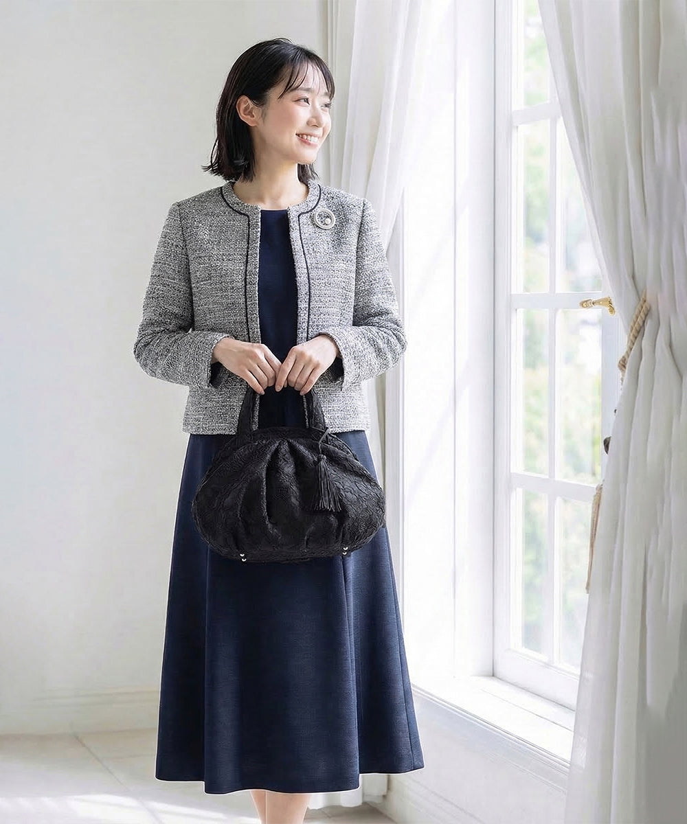 タッセル付きコードレースバルーンバッグ