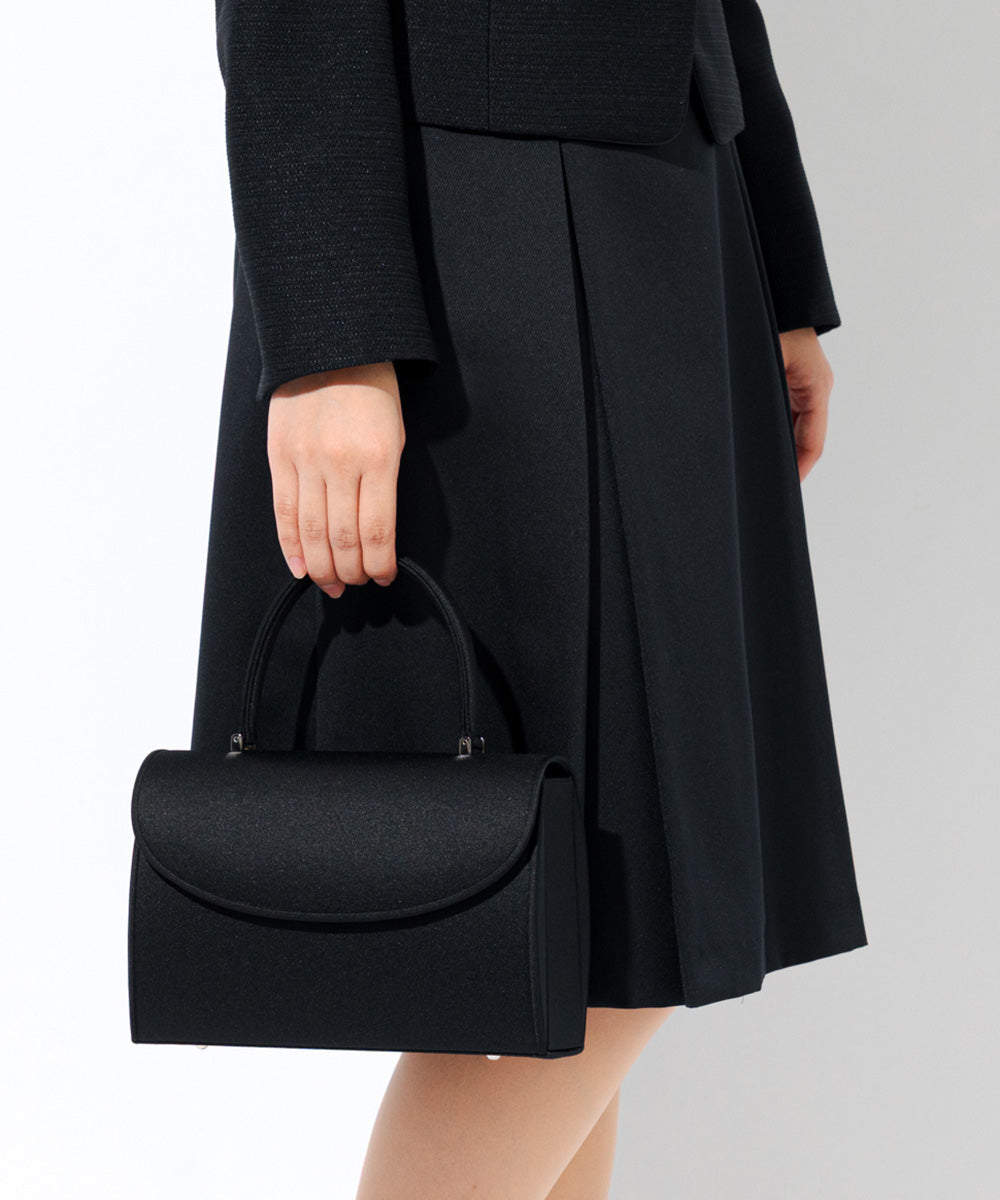 【お受験対応】濃紺パイピングハンドバッグ