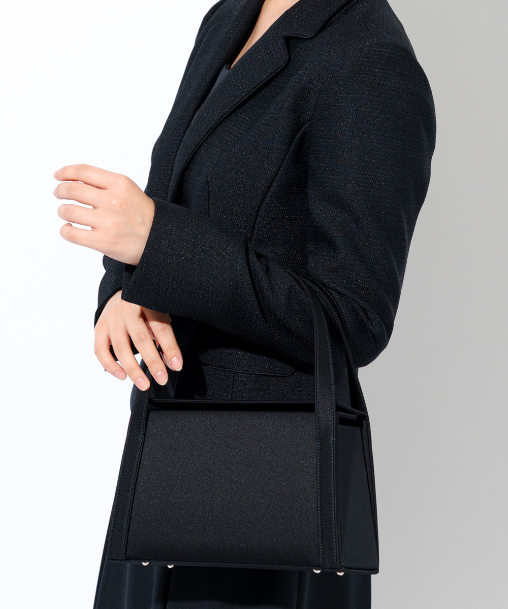 【お受験対応】インナーマグネット二本手濃紺フォーマルバッグ