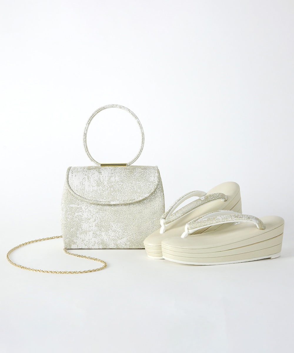 即納品｜西陣織ロイヤルバッグ&草履セット