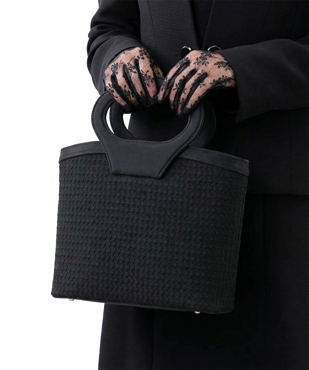 米沢織　千鳥柄２wayオーバルバッグ